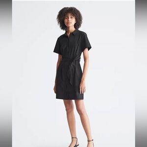 Calvin Klein button down suede dress
